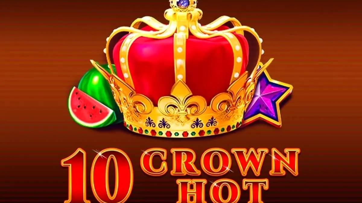 Mobile interface ng 10 Crown Hot slot na nagpapakita ng mga prutas at jackpot symbols